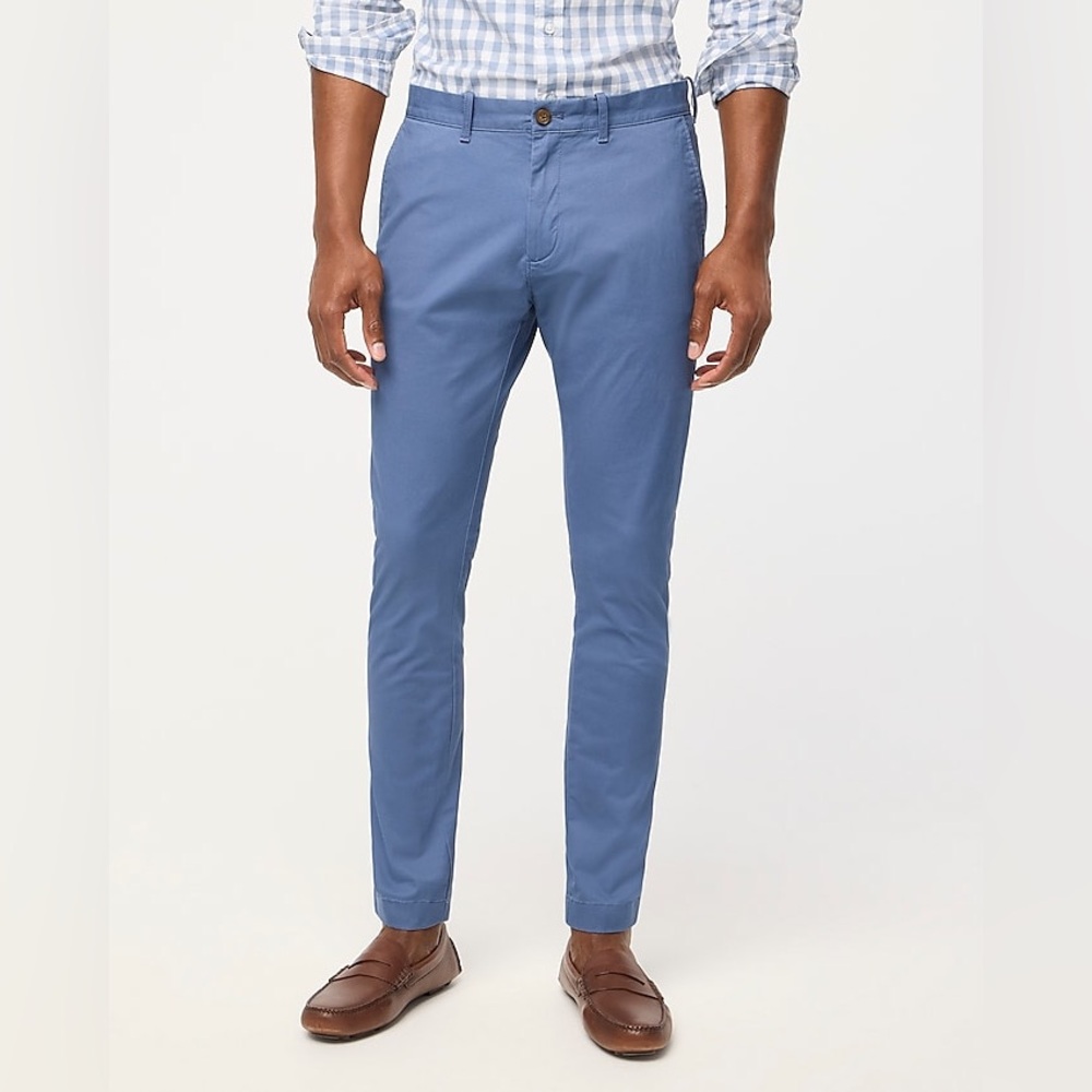 J.Crew Skinny-fit chino pant in Overcast Blue size 35 X 34 NWT